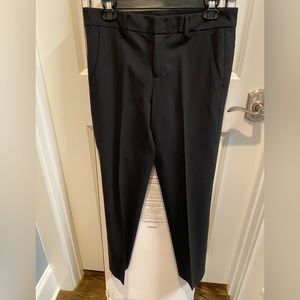 Vince black wool/elastane pants with tuxedo strip. size 6